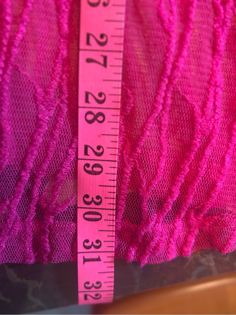 Vintage Sheer Crinkle Button-Top in Fuchsia - Picture 9 of 10